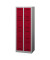 Schließfachschrank MonoBloc ML06D4506, Metall, 2 Abteile mit 8 Fächern, abschließbar, 61x170cm (BxH), rot