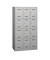 Schließfachschrank MonoBloc ML09T4645, Metall, 3 Abteile mit 12 Fächern, abschließbar, 90x170cm (BxH), lichtgrau
