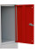 Schließfachschrank 520344, Metall, 4 Abteile mit 12 Fächern, abschließbar, 117x180cm (BxH), rot