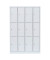 Schließfachschrank 520347, Metall, 4 Abteile mit 12 Fächern, abschließbar, 117x180cm (BxH), weiß