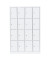 Schließfachschrank 520447, Metall, 4 Abteile mit 16 Fächern, abschließbar, 117x180cm (BxH), weiß