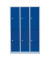 Spind 523231, Metall, 3 Abteile mit 6 Fächern, 118,5x180cm (BxH), blau