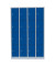Schließfachschrank 520441, Metall, 4 Abteile mit 16 Fächern, abschließbar, 117x180cm (BxH), blau