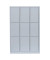 Schließfachschrank 523330, Metall, 3 Abteile mit 9 Fächern, abschließbar, 118,5x180cm (BxH), lichtgrau