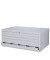 Planschrank 565310, Stahl abschließbar, 6 Schubladen, A0, 140,5 x 60,5 x 95,5 cm, lichtgrau