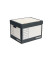 Archivcontainer Deckelbox 206116, weiß/anthrazit, innen 39x33x29cm, Wellpappe