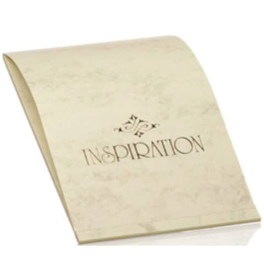 Briefblock 20030806 Inspiration, marmor, Lineatur 20 / blanko, A4, 90g, beige, 40 Blatt