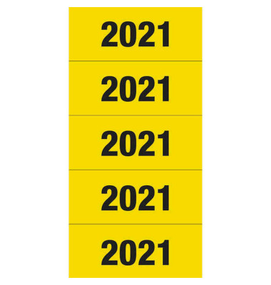 Jahreszahlen 1681 2021 gelb 60x26mm selbstklebend 100 Stück