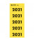 Jahreszahlen 1421-00-15, 2021, gelb, 60x25,5mm, selbstklebend