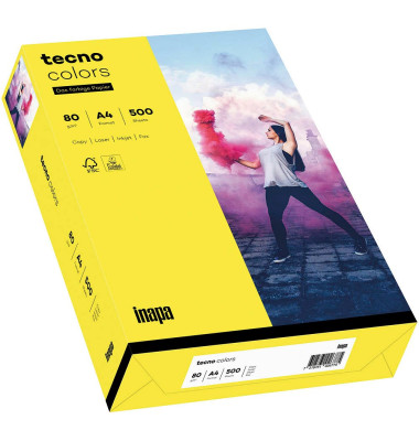 Kopierpapier colors 2100011392 gelb A4 80g 500 Blatt