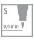 Faserschreiber Write-4-all sf rot 0,4mm wasserf.