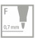 Folienstift OHPen universal 842 F rot 0,7 mm permanent