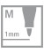 Folienstift OHPen universal 843 M rot 1,0 mm permanent