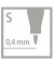 Folienstift OHPen universal 851 S rot 0,4 mm non-permanent