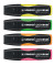 Textmarker-Set STABILO GREEN BOSS, 6070/04, Tischset, gelb/gr&uuml;n/orange/pink, 2-5mm Keilspitze