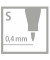 Folienstift OHPen universal, 851/36, blau, 0,4mm, Rundspitze