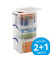 Aufbewahrungsbox-Set 35CCB transparent 3x 35 Liter 480 x 390 x 310mm