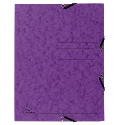 Jurismappe Colorspan - Serie 55408E, A4 violett Karton 355g, mit 3 Einschlagklappen