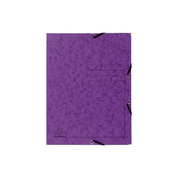 Exacompta Jurismappe Colorspan - Serie 55408E, A4 violett Karton 355g, mit 3 Einschlagklappen 3130630554080 Exacompta