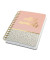Notizblock JN601 mit Spirale Jolie, Muster, punktkariert, 16,8x21,5cm, 120g, rosa, 120 Blatt