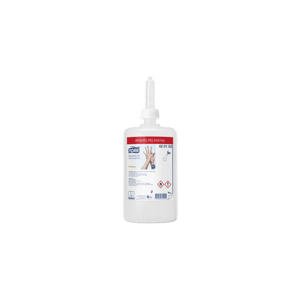 Tork Desinfektionsgel S1 System VAH gelistet Feuchtigkeitsspendendes Händedesinfektionsmittel mit breitem Wirkspektrum 1 Karton = 6 Flaschen à 1 Liter