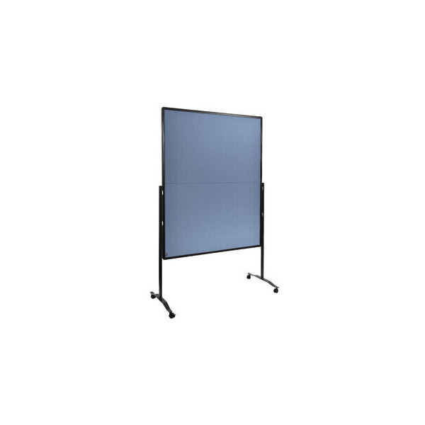 8713797091169 - PREMIUM PLUS Filz Pinnwand Magnetisch Freistehend 126 (B) x 58 (T) x 196 (H) cm Aluminium Blau Grau