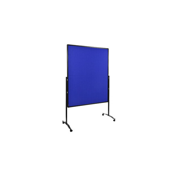 8713797091176 - PREMIUM PLUS Filz Pinnwand Magnetisch Freistehend 126 (B) x 58 (T) x 196 (H) cm Aluminium Blau