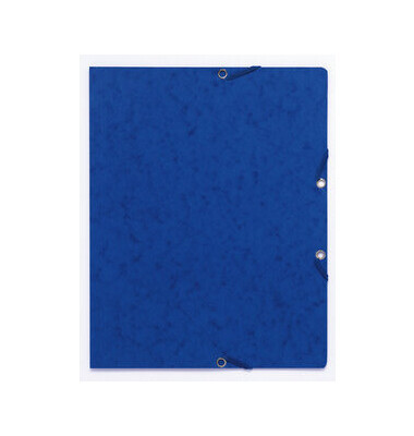 Eckspannmappe - 55462E, A4 blau Karton 350g, f&uuml;r ca. 250 Blatt  (80 g/m&sup2;)