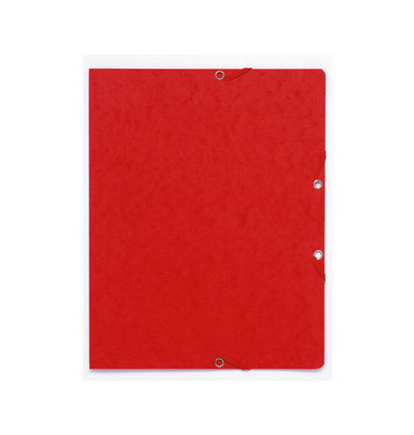 Eckspannmappe - 55465E, A4 rot Karton 350g, f&uuml;r ca. 250 Blatt  (80 g/m&sup2;)
