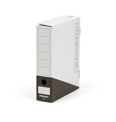 Archivbox, F75, Klappdeckel, A4, 7,5 x 26 x 32 cm, weiß/schwarz