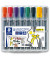 Flipchartmarker Lumocolor 356, 356 SWP8, Packung, orange,rot,gr&uuml;n,violett,blau,schwarz,gelb,grau, 2+2-5mm Rundspitze, Keilspitze