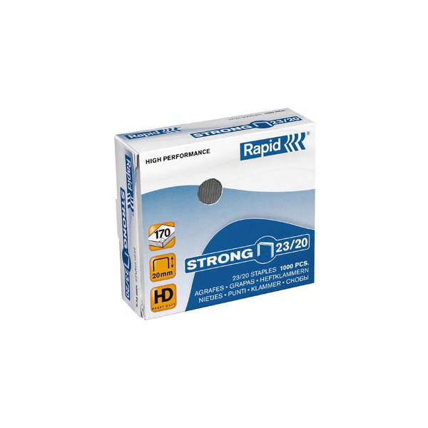 7313468704001 - Heftklammern High Performance Strong 23 20 24870400 Stahldraht verzinkt Heftleistung 170 Blatt 7313468704001 1000 Stück