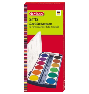 Farbkasten ST12, 10116655, Wasserfarbe, 12 Farben, rot