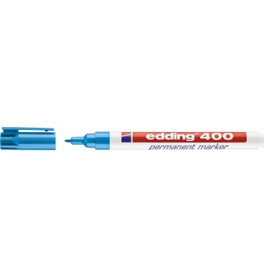 Permanentmarker 400, 4-400010, St&uuml;ck, hellblau, 1mm Rundspitze