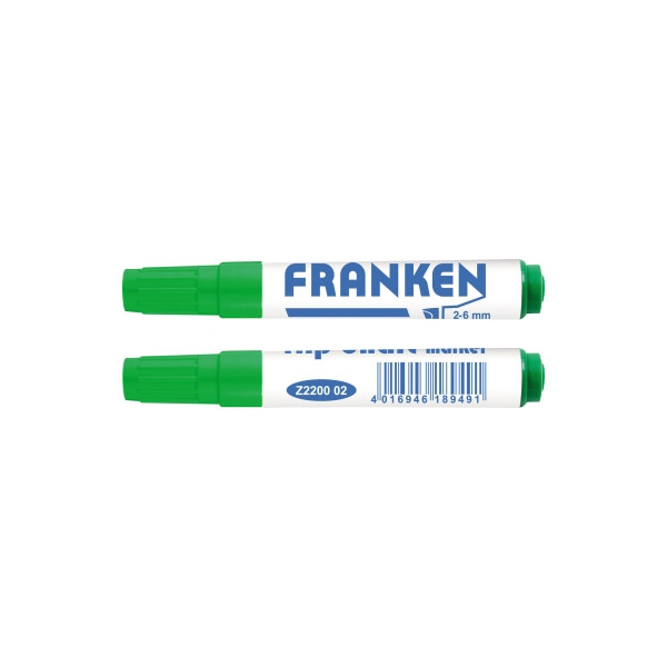 4016946189491 - Flipchartmarker Z2200 02 Stift grün 2-6mm Keilspitze 4016946189491 Franken