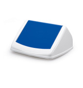 1801574014 DURABIN Deckel m. Klappe weiß/blau