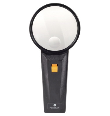 Handlupe mit LED-Beleuchtung Vergr&ouml;&szlig;erungsfaktor: 2 x, 4 x Linsengr&ouml;&szlig;e: (&Oslash;) 75 mm  TOOLCRAFT 821031