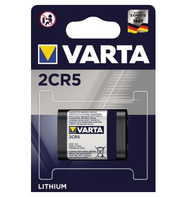 Batterie 2CR5, 2CR5, 2 CR 5, DL245 / Fotobatterie / 2CR5, 6 Volt