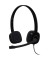 PC-Headset 3.5 mm Klinke schnurgebunden, Stereo Logitech H151 On Ear Schwarz