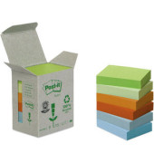 Haftnotizen 6531GB, Recycling Notes, 38x51mm, 6-farbig sortiert, rechteckig