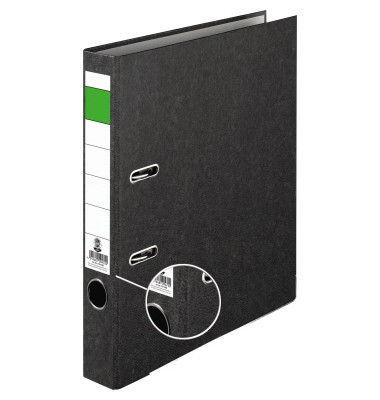 Ordner Grüner Balken 120009390, A4 50mm schmal Karton Wolkenmarmor schwarz Ordner Grüner Balken 120009390, A4 50mm schmal Karton Wolkenmarmor schwarz