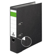 Ordner Grüner Balken Economy 120009490, A4 80mm breit Karton vollfarbig schwarz