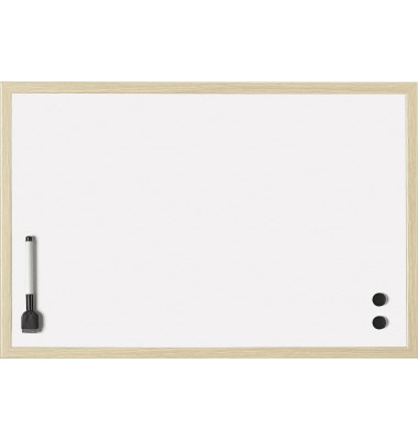 Whiteboard 121927, 80x60cm, lackiert, Kiefernholzrahmen