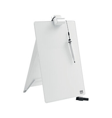 Glasboard Diamond 21,6 x 29,7 x 3 cm (B x H x T) Tafel nicht magnethaftend inkl. Glasboard-Marker, Dokumentenklammer, Tafelwisch