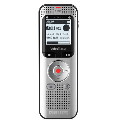 Diktiergerät Digital VoiceTracer DVT2050 3,7 x 10,8 x 1,4 cm (B x H x T) 720 (PCM), 3.000 (N.C.-Modus), 8.880 (HQ-Modus), 17.82
