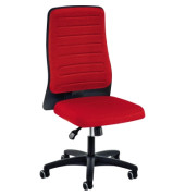 Bürodrehstuhl Eccon plus-8 41,2-54,4cm Rolle hart gebremst (für Teppichboden) optionales Zubehör: 2 Armlehnen Kunststoff rubi