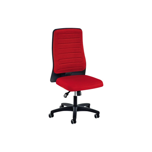 Bürodrehstuhl Eccon plus-8 412-544cm Rolle hart gebremst (für Teppichboden) optionales Zubehör 2 Armlehnen Kunststoff rubi 40