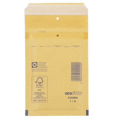Luftpolstertaschen Classic 1/A, 2FVAF000061, innen 100x165mm, braun