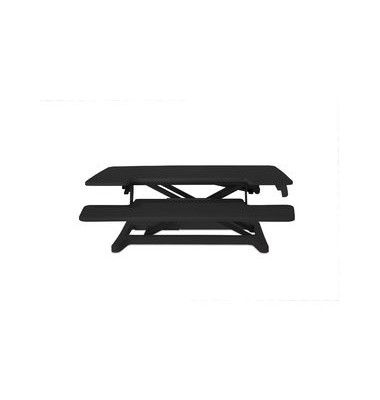 Sitz-Steh-Schreibtischaufsatz BNEASSDR2B, für 1 Monitor, 88cm breit, höhenverstellbar, schwarz