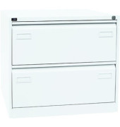 H&auml;ngeregistraturschrank BLYCDF2696 Bisley light, verkehrsweiss, 2 Schubladen, 2-bahnig